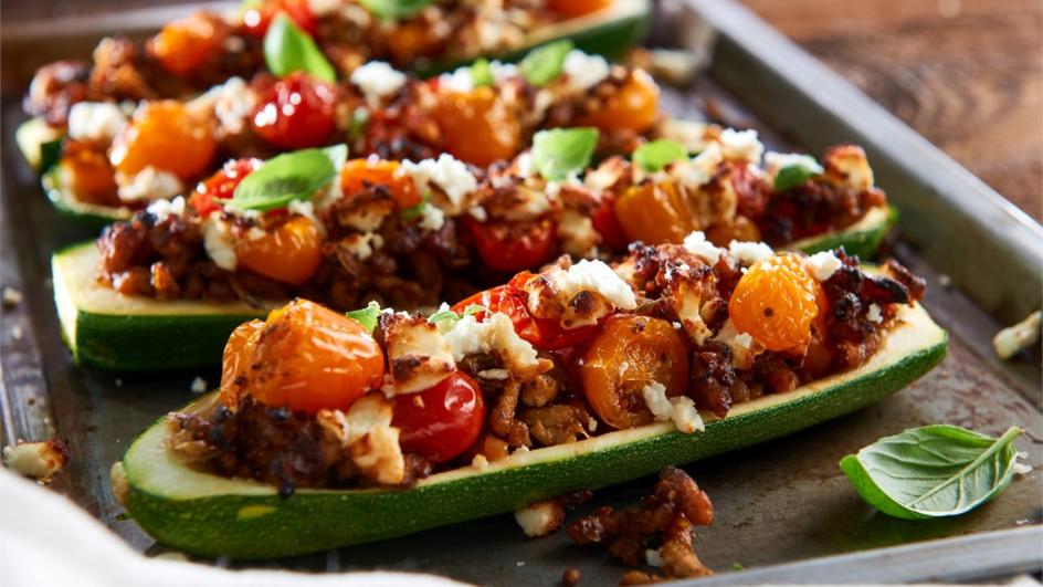 Cukety plnené mäsom, paradajkami a syrom feta