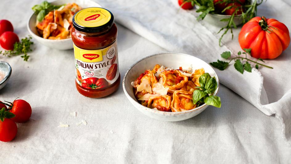 Tortellini s paradajkovou omáčkou