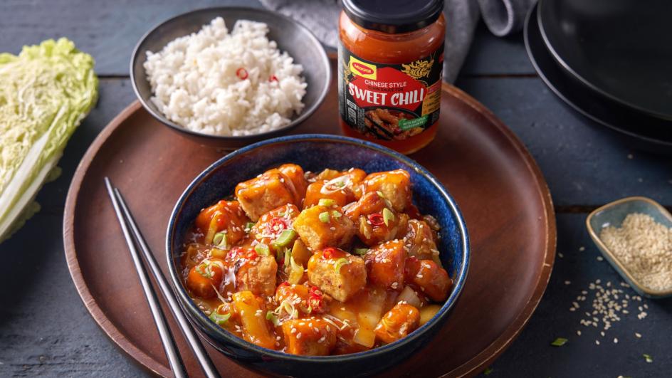 Tofu a čínska kapusta vo sweet chilli omáčke