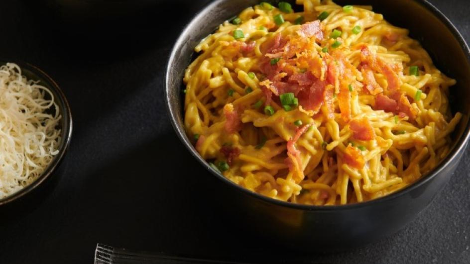 Vyprážané rezance a la Carbonara