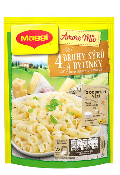 MAGGI Amore Mio 4 druhy syra a bylinky cestoviny s omáčkou 146 g