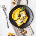 Smažená polenta s tekvicovým pyré