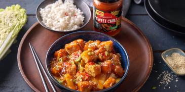 Tofu a čínska kapusta vo sweet chilli omáčke